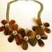 J. Crew Jewelry | J.Crew Statement Acrylic Necklace | Color: Brown/Gold | Size: Os