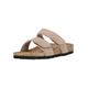 Sandale CRUZ "Liland" Gr. 40, braun (hellbraun) Damen Schuhe Pantolette Schlappen Flats mit praktischem Klettverschluss
