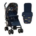 COSATTO SUPA 3 Pushchair with Footmuff - Lightweight Stroller from Birth to 25Kg - Easy, Compact, Umbrella Fold, Large Shopping Basket, Carry Handle Footmuff (On The Prowl, Paloma Faith Collaboration)