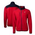 Men's Cutter & Buck Red Minnesota Twins Stars Stripes Cascade Eco Sherpa Fleece Full-Zip Jacket