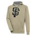 Men's Antigua Khaki San Francisco Giants Victory Pullover Hoodie