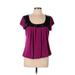 Torrid Casual Dress - Shift Scoop Neck Short sleeves: Purple Dresses - Women's Size Large Plus