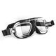 HDM Halcyon MK49 Leather Motorcycle Goggles for Open Face Helmets (Black Leather)