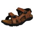 Hush Puppies Mens Casual Sandals Avery - Tan Leather - UK Size 7 - EU Size 41 - US Size 8