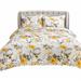 Red Barrel Studio® White/Yellow/Gray Microfiber Reversible 3 Piece Quilt Set Cotton in Gray/White/Yellow | Queen | Wayfair