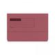 ValueX Document Wallet Manilla Foolscap Half Flap 285gsm Red Pack 50 -