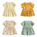 Sanlutoz Manches Courtes Été Bébé Robe Modèle Mignon Enfants Occasionnels Filles Vêtements Robe