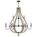 FREDRICK RAMOND CHANDELIER MIDDLEFIELD Large Open Frame Two Tier Iron Rust