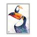 Stupell Industries Toucan Baby & Mother Perched Giclee Art By Marc Allante Wood in Blue/Brown/Orange | 20 H x 16 W x 1.5 D in | Wayfair