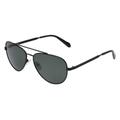 Fossil 3144/G/S Herren-Sonnenbrille Vollrand Pilot Metall-Gestell, Schwarz