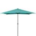Arlmont & Co. 10' x 6' Rectangular Folding Outdoor Patio Umbrella w/ Crank Opening Metal in Green | 96 H x 74 W x 117 D in | Wayfair