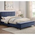 Hokku Designs Aishlin Tufted Upholstered Low Profile Storage Platform Bed Metal in Gray | 44.25 H x 66 W x 97.63 D in | Wayfair