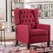 Red Barrel Studio® Citronelle 27.16" Wide Manual Wing Chair Recliner Linen in Black/Brown | 40.55 H x 27.16 W x 34.45 D in | Wayfair