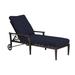 Woodard Andover 84" Long Reclining Single Chaise Lounge w/ Cushion Metal in Black | 21.75 H x 31 W x 84 D in | Outdoor Furniture | Wayfair