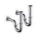 2x Siphon de Lavabo en Acier Inox Siphon pour Vasque et Lavabo Set de Siphon G1-1-4'