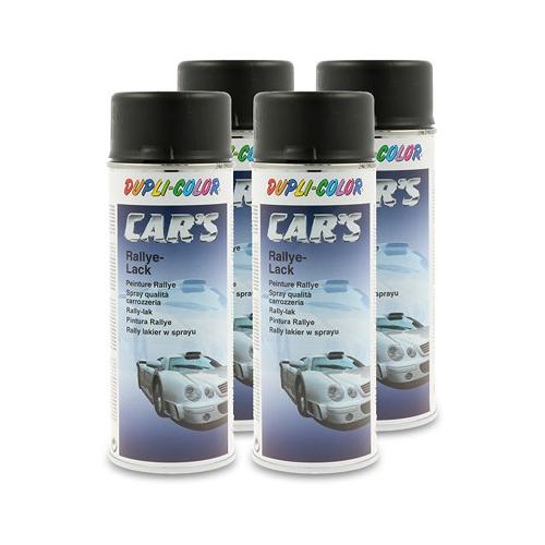 DUPLI COLOR 4x 400 ml CAR'S Rallye-Lack Spraydose schwarz matt 385872