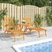vidaXL Patio Deck Chairs with Footrests 2 pcs Solid Wood Acacia - 65.7" x 22" x 29.5"
