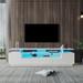 Modern LED TV Stand with Adjustable Lights, Large Storage, and Sturdy Design, Fits up to 80-inch TVs, 16-Color LED System