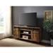 Farmhouse Style TV Stand with Sliding Barn Doors and 2 Media Compartments, Fits 60-Inch Flat Screen TVs