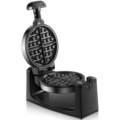 Belgian Waffle Maker, 1100W Browning Control, Black