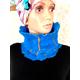 Felted Scarf-Snood, Wool & Cotton Scarf, Nuno Felted Collar