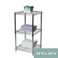 Shelving Inc. 24 d x 24 w Chrome Wire Shelving with 3 Tier Shelves Weight Capacity 800lbs Per Shelf