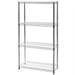 Chrome Wire Shelving with 4 Shelves - 14 d x 72 w x 96 h (SC147296-4)