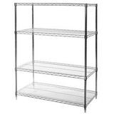 Shelving Inc. 18 d x 42 w x 72 h Chrome Wire Shelving with 4 Shelves