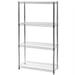 Shelving Inc. 14 d x 72 w x 64 h Chrome Wire Shelving with 4 Tier Shelves Weight Capacity 800lbs Per Shelf