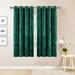 Lapalife Velvet Blackout Curtain Thermal Insulated Grommet Window Drapes Super Soft Luxury Curtains for Living Room Bedroom Green 52 x 63 1 Panel