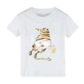 ZHAGHMIN Toddler Girls Summer Denim Tops Boys And Girls Bee Festival Fairy Cartoon Print I Love Honey! Print Honey Short Sleeved T Shirt 1 To 10 Years Old Children Long Sleeve Undershirt for Girls C