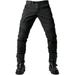 Hanas 2023 Mens Pants Motorcycle Protective Trousers Men s Motorcycle Jeans Breathable Wear-Resistant With 2 Pairs Of Hip And Knee Protectors Removable Pads Black M
