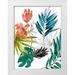 Goldberger Jennifer 15x18 White Modern Wood Framed Museum Art Print Titled - Tropical Composition I