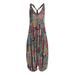 JURANMO Vintage Floral Print Jumpsuit for Women Party Club Night Racerback Women s Jumpsuits Rompers & Overalls Holiday Loose Overalls for Women