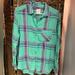 American Eagle Outfitters Tops | American Eagle Outfitters- Vintage Boyfriend Button Up Shirt, Size: Junior Large | Color: Blue/Purple | Size: Lj