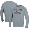 Men's Under Armour Gray Boise State Broncos Track & Field All Day Fleece Pullover Sweatshirt