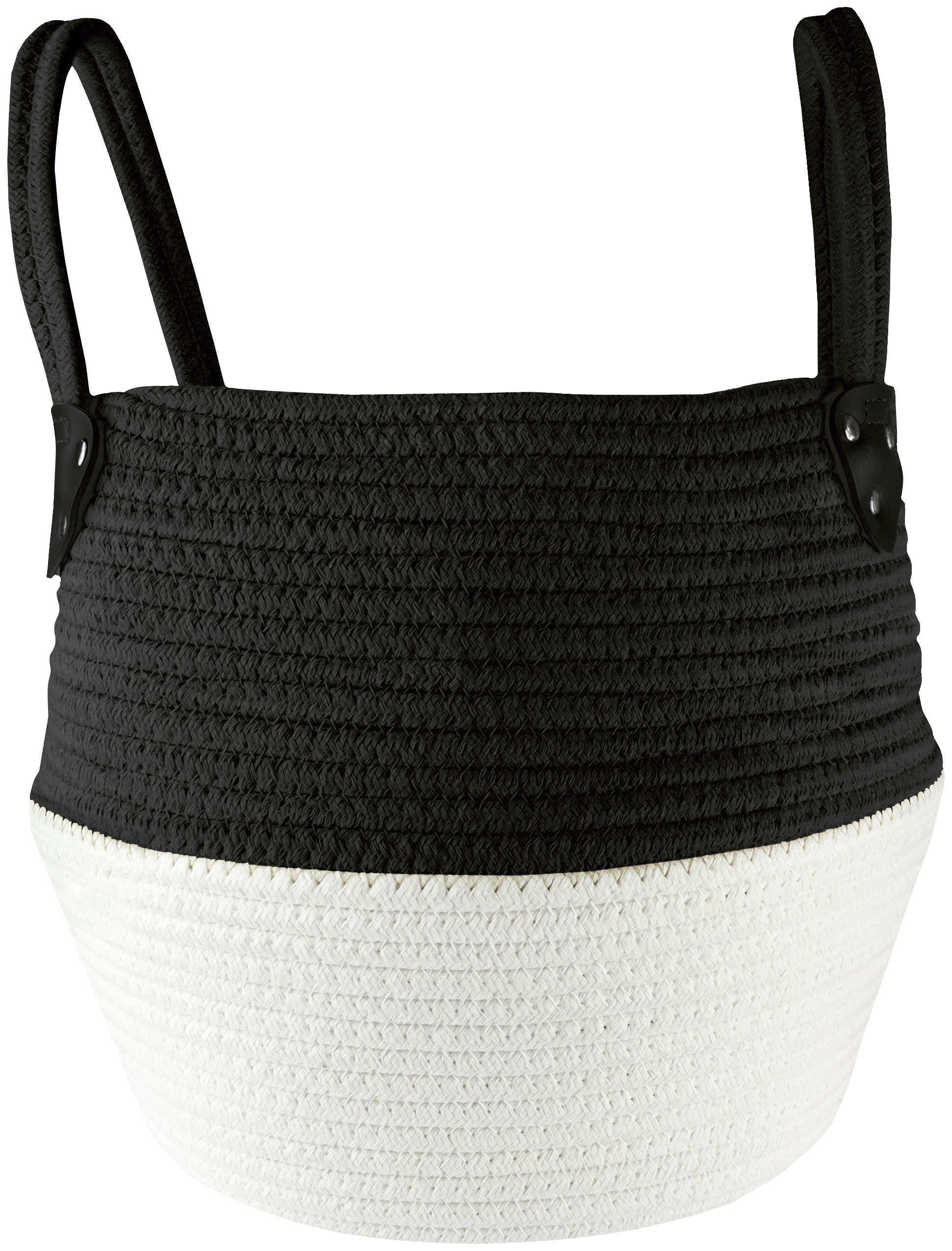 Aufbewahrungsbox KLEINE WOLKE "Patch", schwarz, Baumwolle, Polyester, Aufbewahrungsboxen, Aufbewahrungsbox