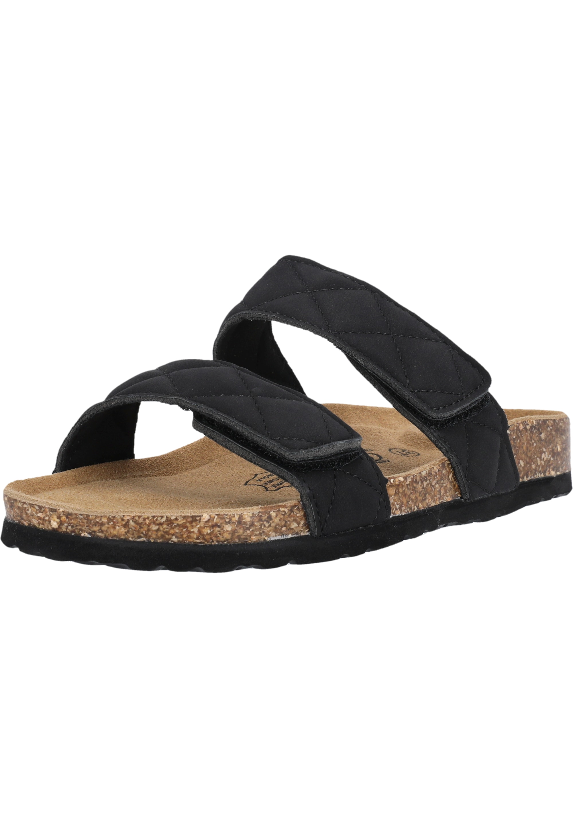 Sandale CRUZ "Liland", Damen, Gr. 40, schwarz, Polyurethane, Rindsleder, Schuhe Schlappen Pantolette, mit praktischem Klettverschluss