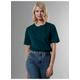 T-Shirt TRIGEMA "TRIGEMA mit Knopfleiste DELUXE Baumwolle" Gr. M, blau (saphir) Damen Shirts Jersey