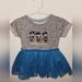 Disney Dresses | Girls Disney Minnie Mouse One Piece Dress And Bodysuit 18m | Color: Blue/Gray | Size: 12mb