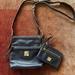 Dooney & Bourke Bags | Dooney & Burke Navy Leather Crossbody Handbag With Wristlet - Brand New | Color: Blue/Gold | Size: Os