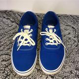 Vans Shoes | Authentic Vans Shoes Unisex Skate Shoes | Color: Blue/White | Size: 9