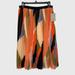 Anthropologie Skirts | Anthropologie Hd In Paris Pleated Floral Print Midi Skirt Us6 Nwt ($118) | Color: Black/Blue/Orange/Tan | Size: 6