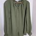 Nine West Tops | Nine West Women’s Green Button Up Blouse - L | Color: Green | Size: L