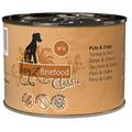 dogz finefood Hundefutter nass - N° 8 Pute & Ziege - Feinkost Nassfutter für Hunde & Welpen - getreidefrei & zuckerfrei - hoher Fleischanteil, 6 x 200 g Dose