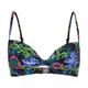 Hot Stuff Damen Push Up Bikini-Top, schwarz/lila, Gr. 36D