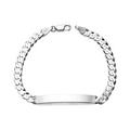 Silver Curb Identity Bracelet - 7.5in - F2311