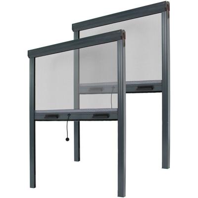 Angebot Insektenschutzrollo 2er Set b 1250 mm x h 1600 mm - Aluminium - Anthrazitgrau ral 7016 Image