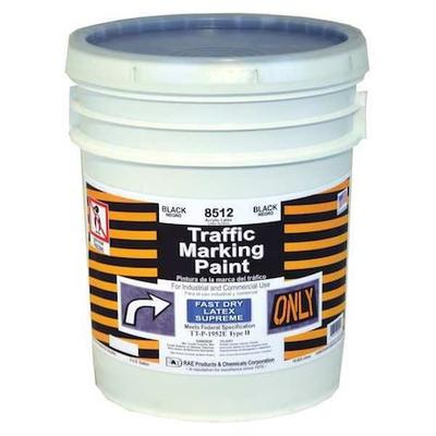 RAE 8512 Traffic Zone Marking Paint, 5 gal., Black, Latex Acrylic -Based