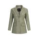 faina Damen Blazer aus Kunstleder 29026788, Grau Oliv, M